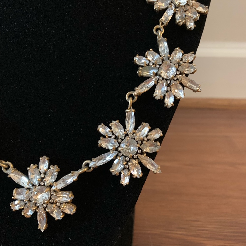 J.Crew Crystal Cluster Statement Necklace - Picture 2 of 3